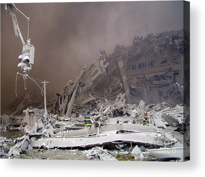 9/11/01 Acrylic Print featuring the photograph 9-11-01 WTC Terrorist Attack #4 by Steven Spak