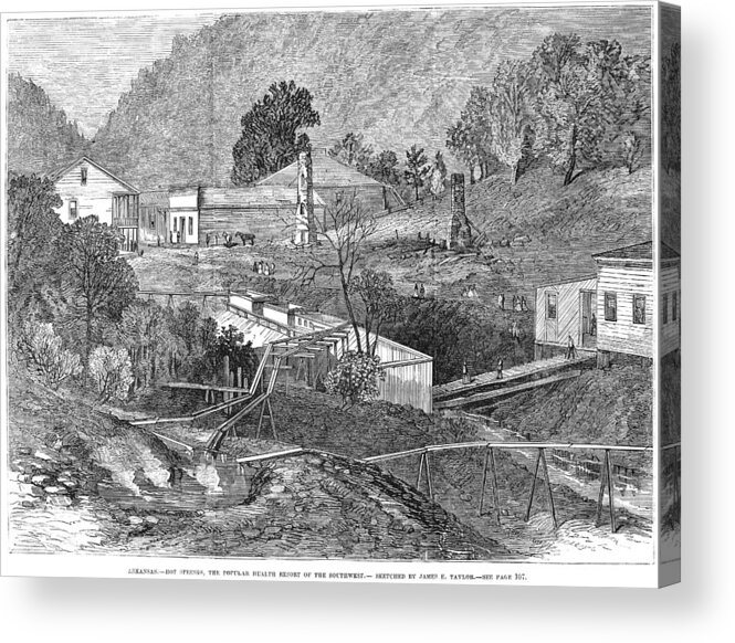 1873 Acrylic Print featuring the painting Arkansas Hot Springs #6 by Granger