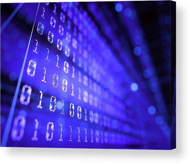 Artwork Acrylic Print featuring the photograph Binary Code by Ktsdesign/science Photo Library