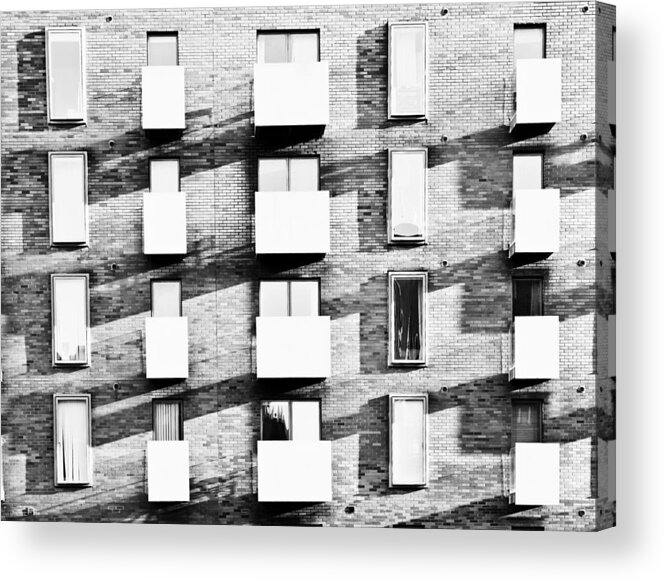 Apartments Acrylic Print featuring the photograph Modern apartments #7 by Tom Gowanlock