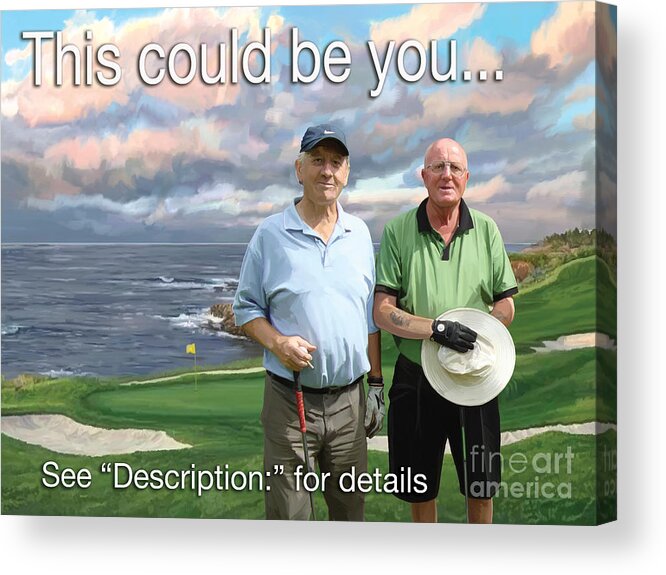 Golf Painting Acrylic Print featuring the painting 8th Hole Pebble Beach by Tim Gilliland