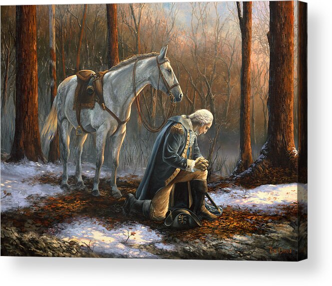 George Washington Acrylic Print featuring the painting A General Before His King by Tim Davis