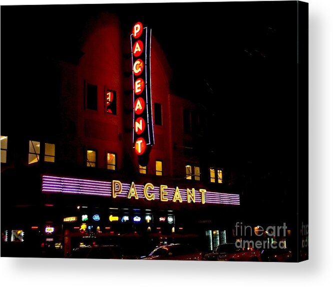 The Pageant Acrylic Print featuring the photograph A Night at the Pageant by Kelly Awad