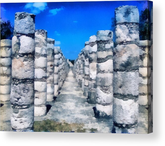 America Acrylic Print featuring the digital art A Thousand Columns 2 by Roy Pedersen