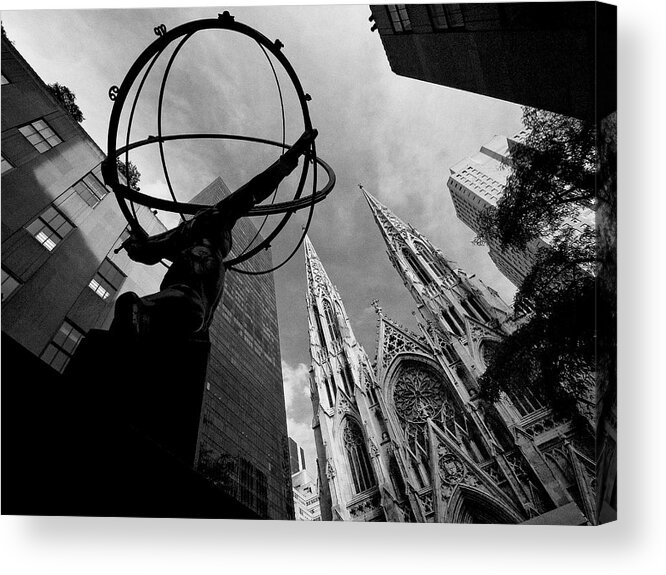 Rockefeller Center Acrylic Print featuring the photograph A World Religion by Cornelis Verwaal