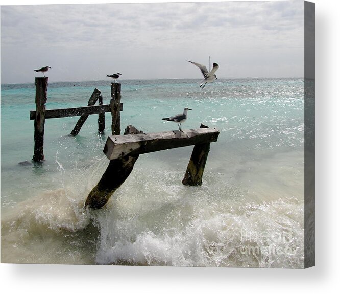 Photography Acrylic Print featuring the photograph Abandoned pier by Sean Griffin