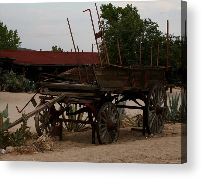 California Acrylic Print featuring the photograph Abandoned Wagon by Karen Harrison Brown