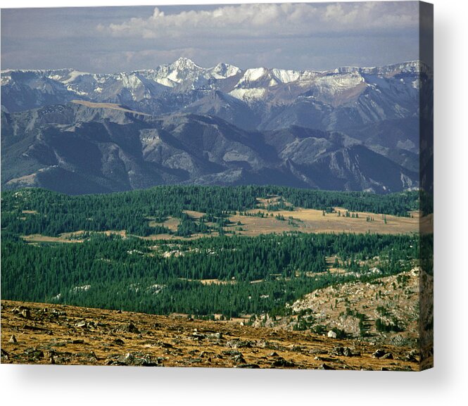 Beartooth Scenic Highway Acrylic Print featuring the photograph M-A9207-Absaroka Range from US 212 by Ed Cooper Photography