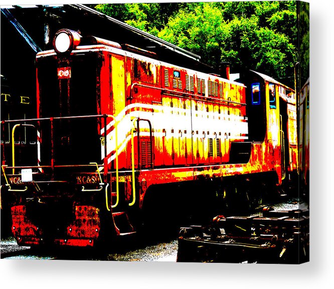 Train Acrylic Print featuring the photograph Abstract Train Engine by Mark Moore