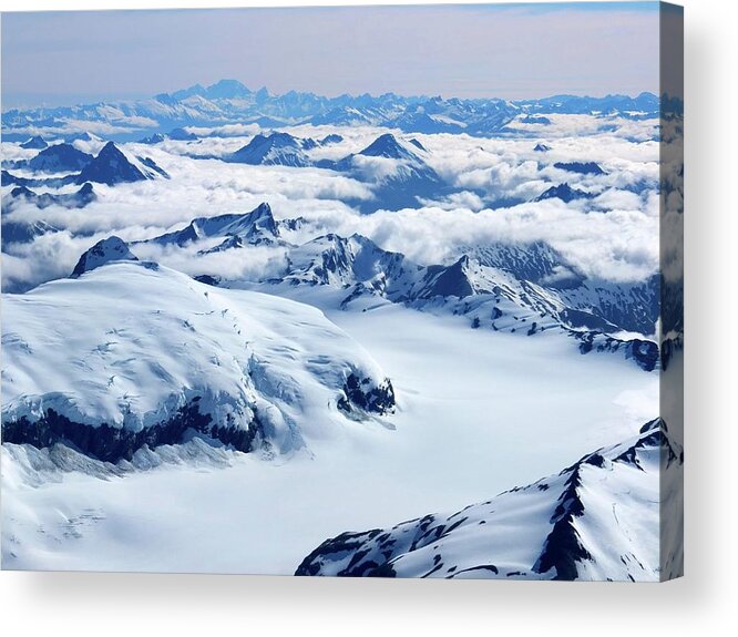 Tranquility Acrylic Print featuring the photograph Aerial View Of The Southern Alps Of New by Thierrylevenq