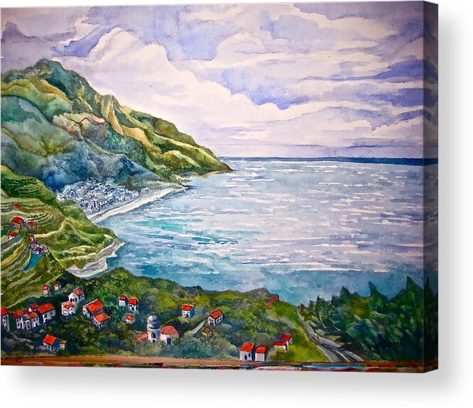  Amalfi Coast Acrylic Print featuring the painting 'Amalfitana' by Kandy Cross