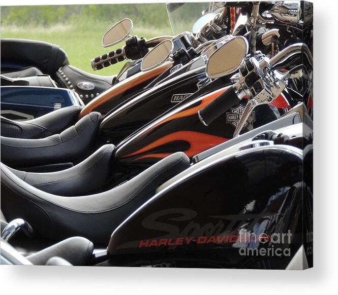 Harley Davidson Acrylic Print featuring the photograph American Iron by David Swint