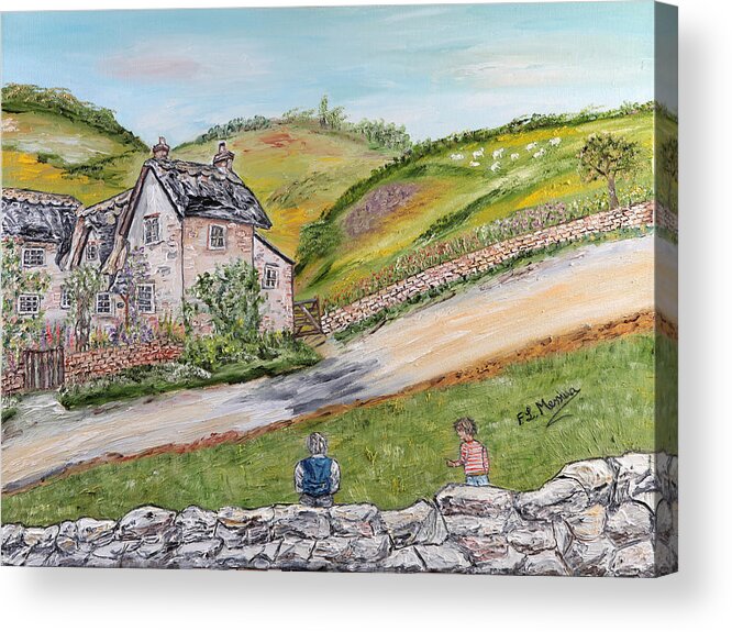 Rural Scene Acrylic Print featuring the painting An afternoon in June by Loredana Messina