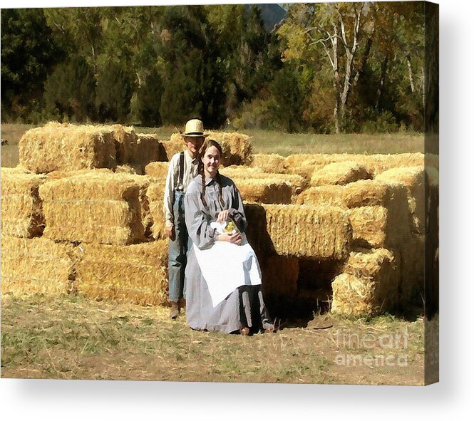 America Acrylic Print featuring the digital art An American Portrait by Cristophers Dream Artistry