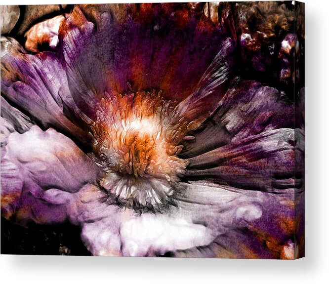 Flowers Acrylic Print featuring the digital art Ancient Flower 1 by Lilia D