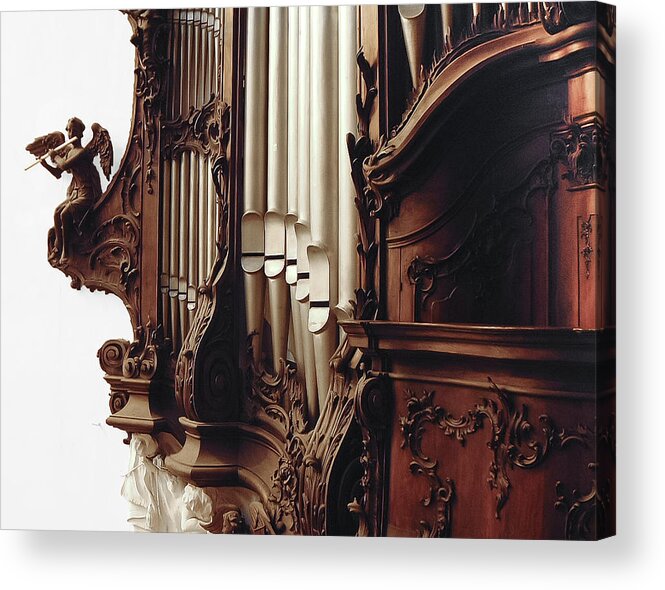 Organ Acrylic Print featuring the photograph Angelic musician by Jenny Setchell