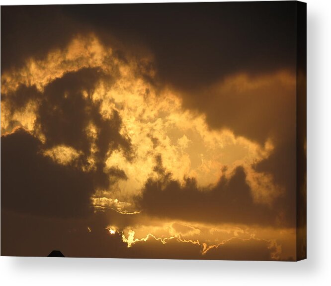 Nature Acrylic Print featuring the photograph Angry Evening Sky by Fortunate Findings Shirley Dickerson