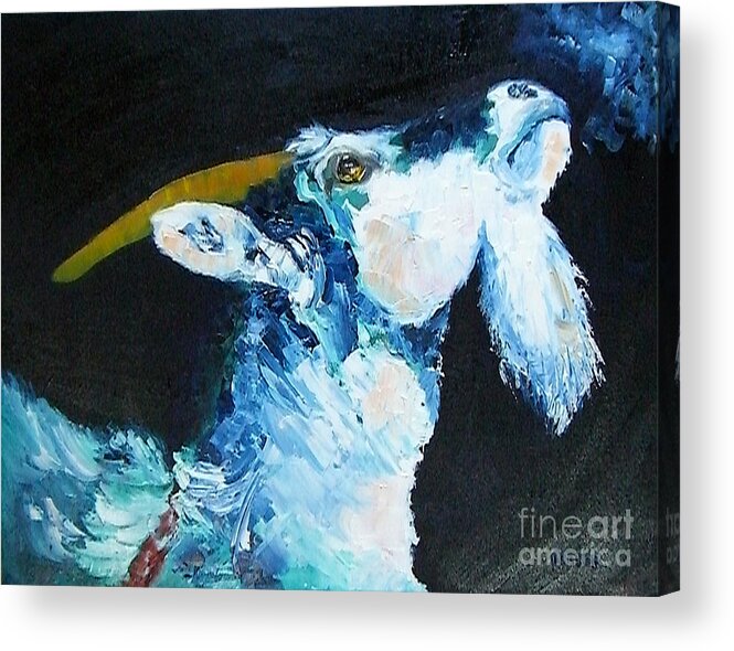 Goats Acrylic Print featuring the painting Annies Prayer by Susan A Becker