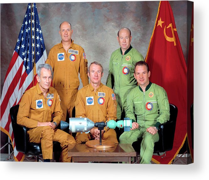 Apollo-Soyuz Test Project crew portrait Stafford Brand Slayton Photo Print