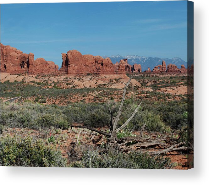 North Window Acrylic Print featuring the photograph Arches North Window Rock by Daniel Hebard