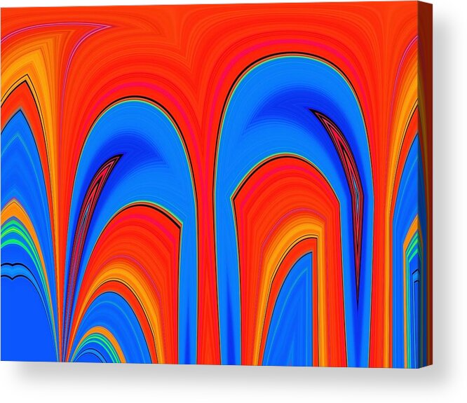 Cathedral Acrylic Print featuring the digital art Arches of Worship by Alec Drake