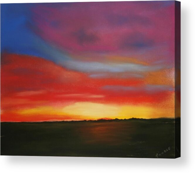 Sunset Acrylic Print featuring the pastel Arizona Sunset by Michele Turney