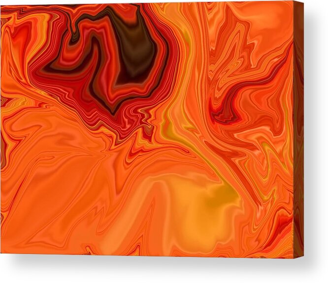 Abstract Acrylic Print featuring the digital art Artificial Naugahyde by Jim Williams