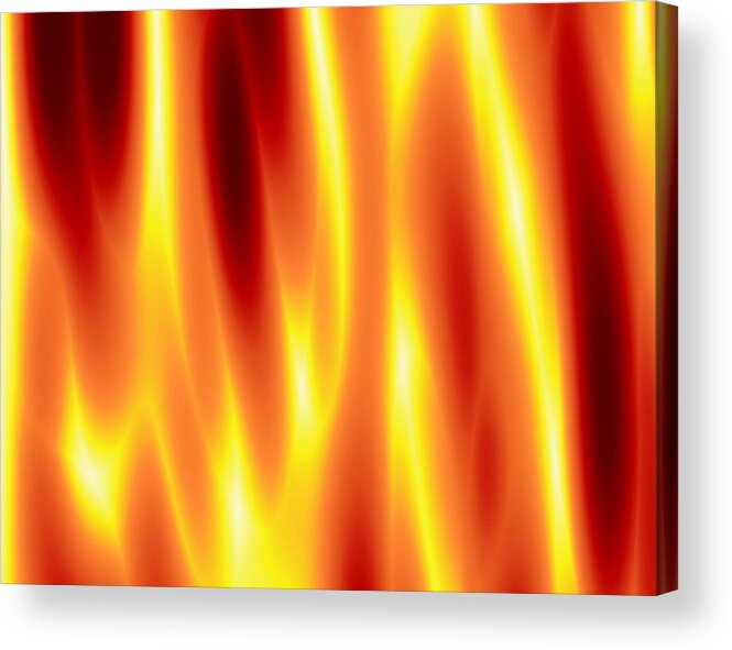Fire Acrylic Print featuring the digital art As Seen In Hell by Jeff Iverson