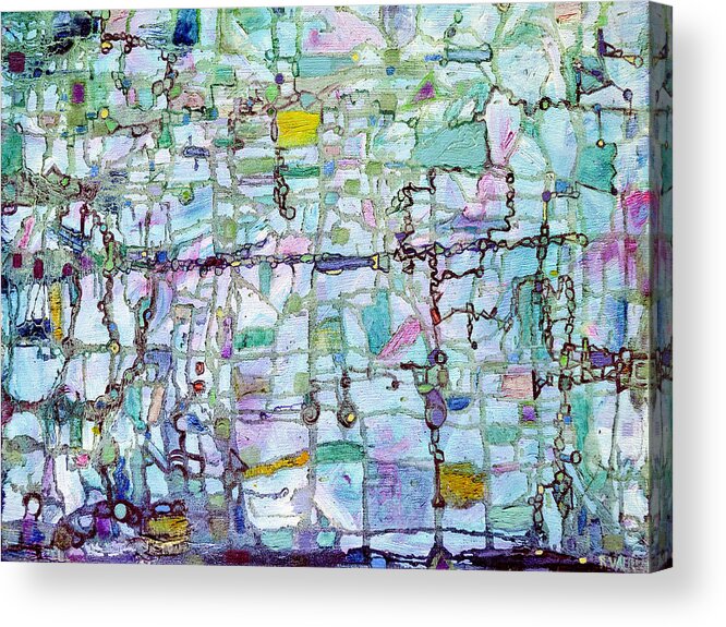 Abstract Acrylic Print featuring the painting Associations by Regina Valluzzi