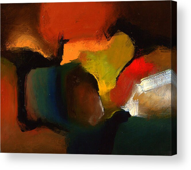 Abstract Acrylic Print featuring the painting At 17 by Michaelalonzo Kominsky