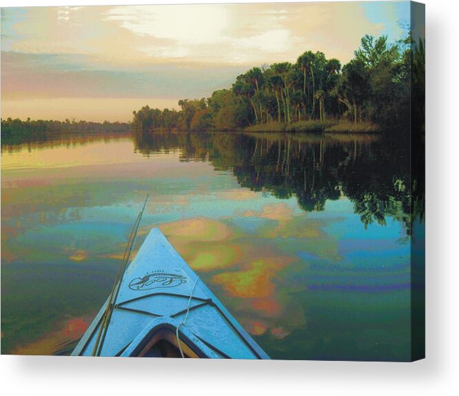 Aucilla River Acrylic Print featuring the photograph Aucilla River Sunrise by Joe Duket