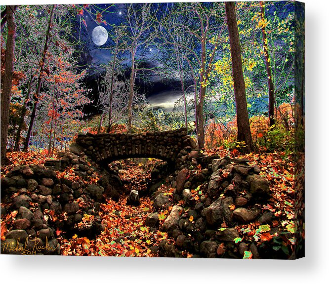 Autumn Acrylic Print featuring the painting Autumn in the Meadow by Michael Rucker