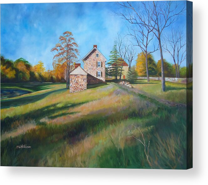 Farm Acrylic Print featuring the painting Autumn Morning by Diane Hutchinson