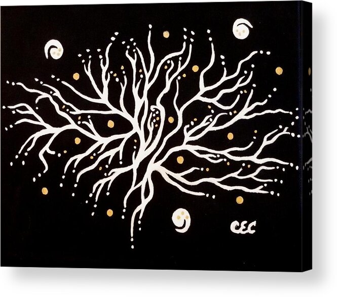 Energy Acrylic Print featuring the painting Bang by Carolyn Cable
