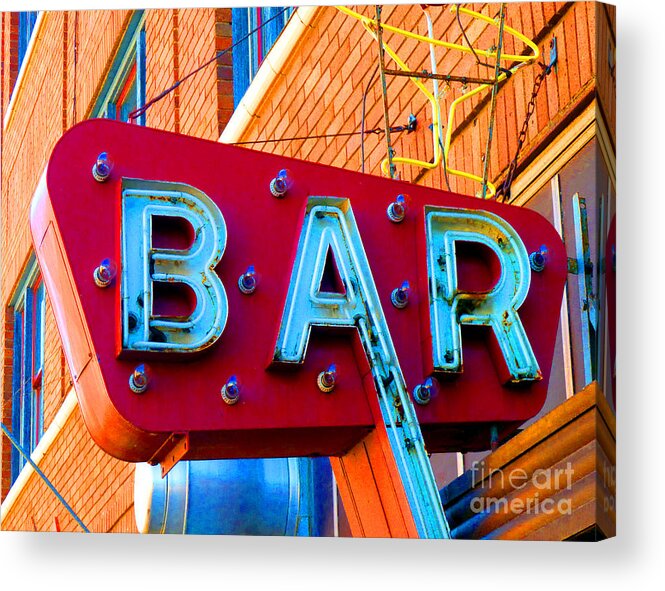 Abstract Acrylic Print featuring the photograph Bar by Lauren Leigh Hunter Fine Art Photography