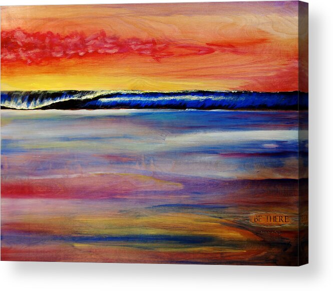 Surf Prints Acrylic Print featuring the painting Be There by Nathan Paul Gibbs