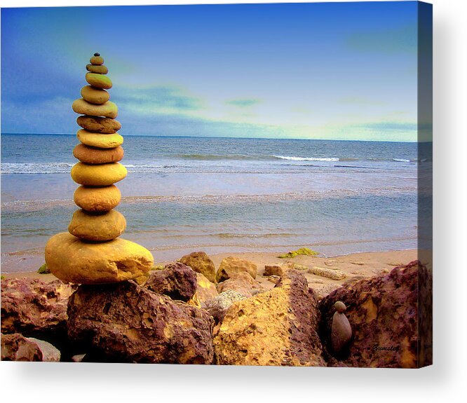 Ventura Beach Acrylic Print featuring the photograph Beach Rocks by David Zumsteg