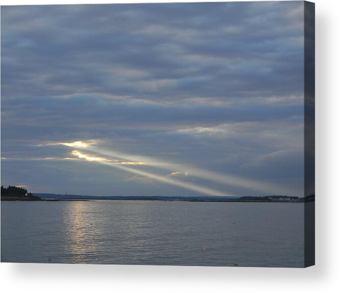 Seascape Acrylic Print featuring the photograph Beacons of Light by Jean Goodwin Brooks