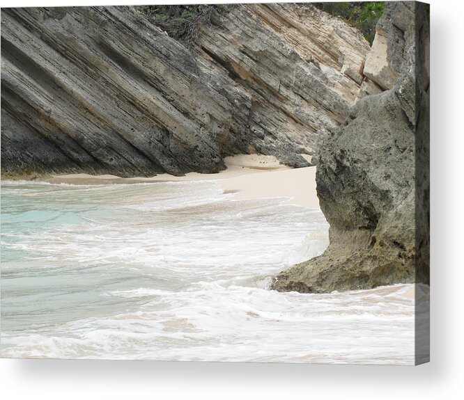 Bermuda Acrylic Print featuring the photograph Bermuda Beach by Natalie Rotman Cote