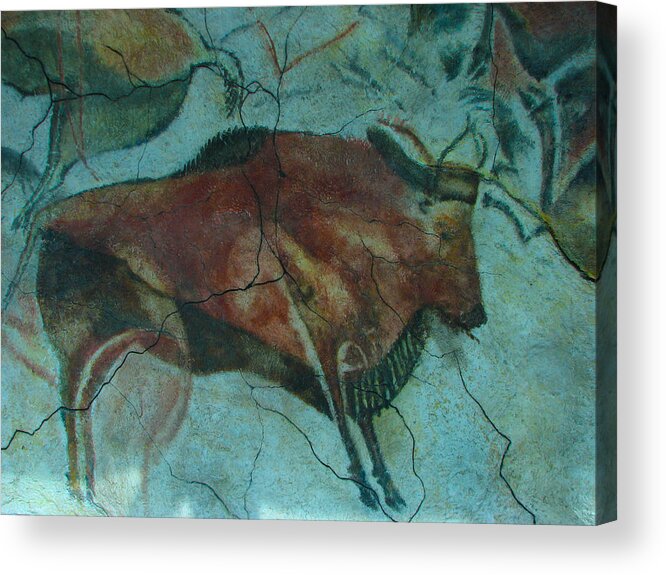 Cave Dweller Acrylic Print featuring the digital art Bison Buffalo by Unknown