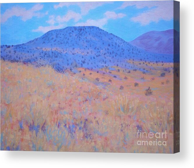 Western Art Acrylic Print featuring the painting Black Butte by Suzanne McKay