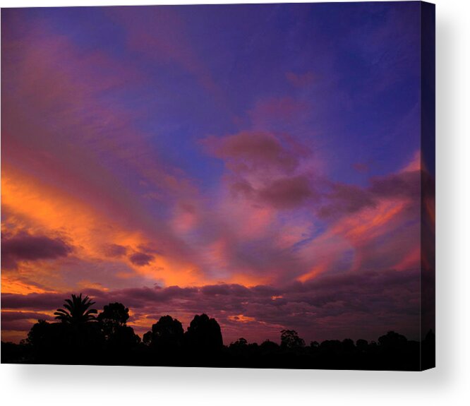 Sunrise Acrylic Print featuring the photograph Blue Gold Sunrise by Mark Blauhoefer