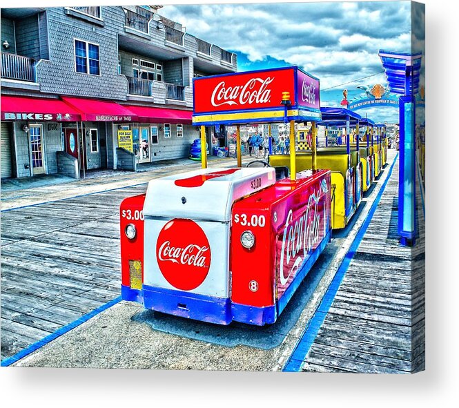 Tram Acrylic Print featuring the photograph Boardwalk Tram by Nick Zelinsky Jr