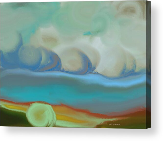 Abstract Acrylic Print featuring the painting Both Sides Now by Lenore Senior