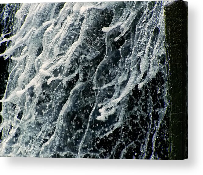 Waterfall Acrylic Print featuring the photograph bottom of Dam waterfall 1 by Flees Photos