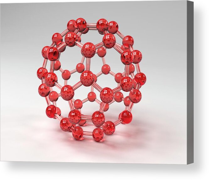 60 Acrylic Print featuring the photograph Buckminsterfullerene Molecule by Indigo Molecular Images/science Photo Library