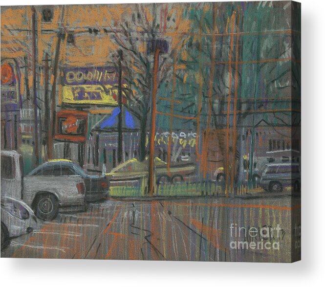 Fast Food Acrylic Print featuring the painting Busy Day by Donald Maier