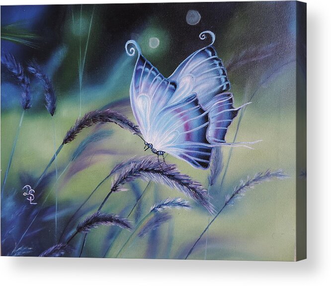 Wild Life Acrylic Print featuring the painting Butterfly series #3 by Dianna Lewis