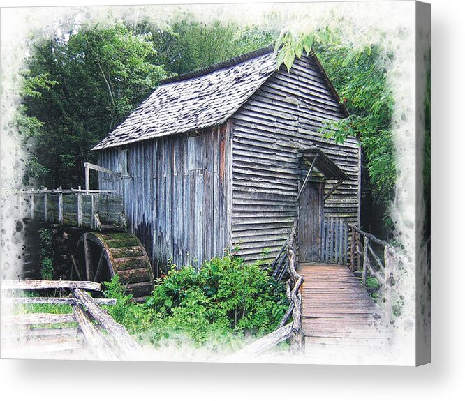 Grist Mill Acrylic Print featuring the photograph Cades Cove Mill by Joe Duket