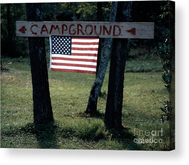 American Flag Acrylic Print featuring the photograph Campground 2003 by Matthew Turlington